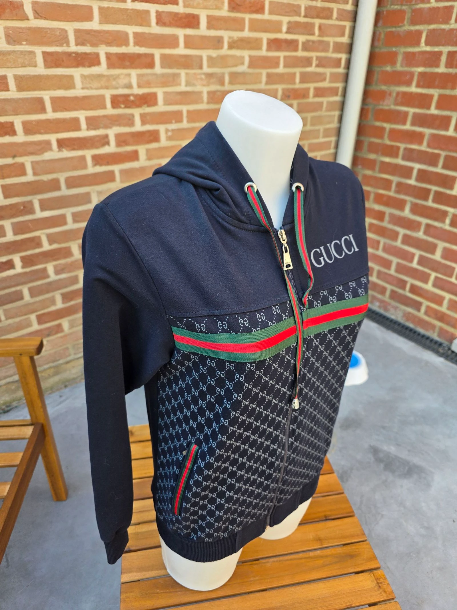 Blue zip-up sweatshirt – photo 4